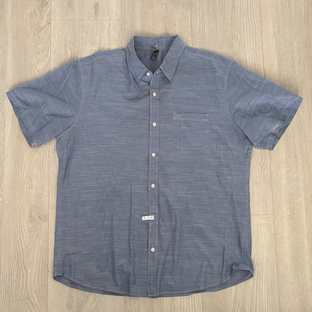 🔥BUNDLESALE Mens 2XL District Made 100% Cotton Short-Sleeve Button-Down Shirt
